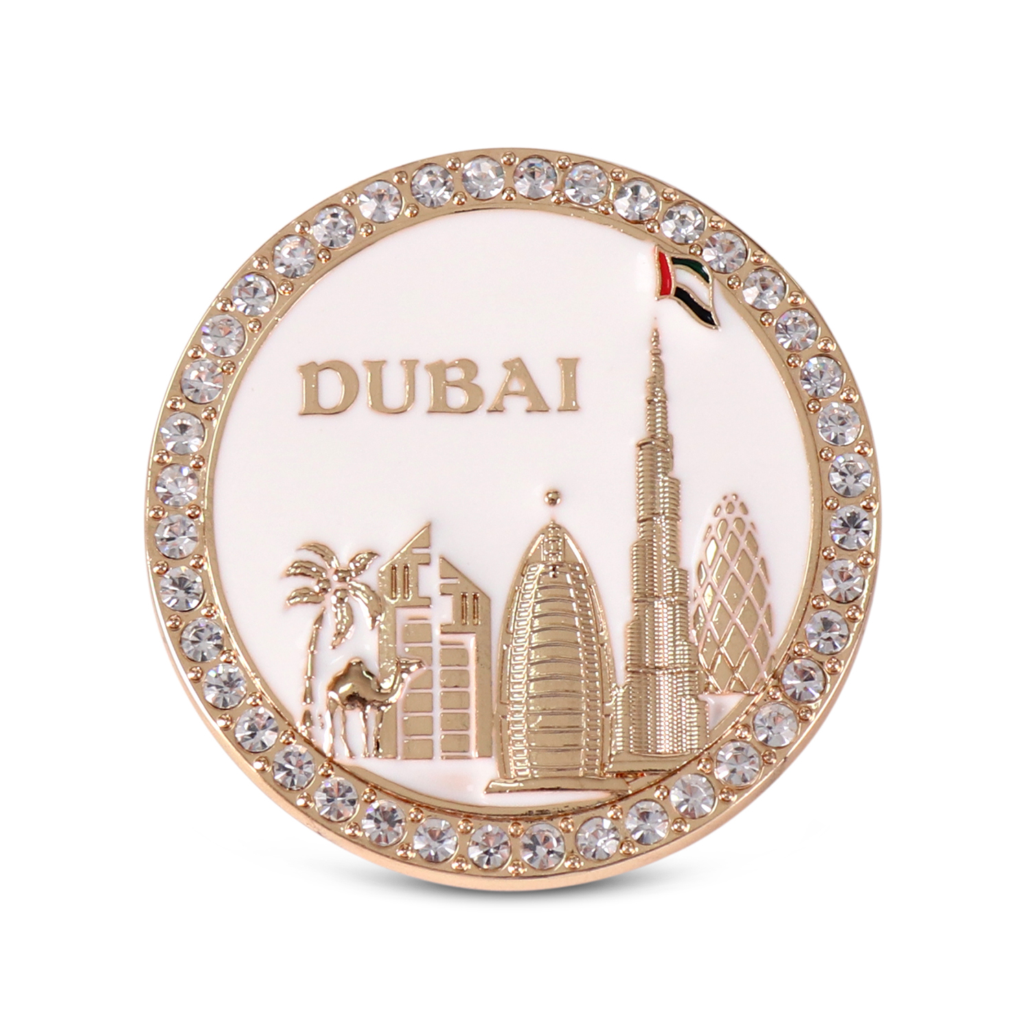 DUBAI  fridge magnet with  Burj Al Arab Hotel & Burj Khalifa Tower